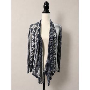 Ariat Aztec Open Front Cardigan Sweater Gray Blue Western Boho Women’s M